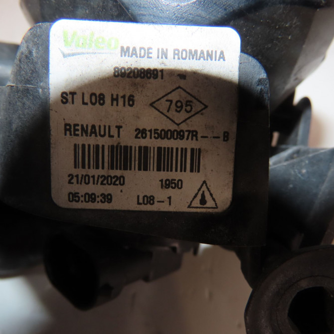 Phare antibrouillard avant gauche occasion  Renault GRAND SCÉNIC IV (R9_) 1.7 blue dci 120 (r9a7, r9a8) (2018) 5 portes   261500097R  2