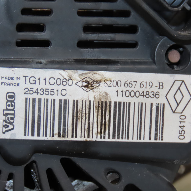 Alternateur occasion  Renault CLIO III (BR0/1, CR0/1) 1.6 16v gt (br10, cr10) (2009-2014) 5 portes   8200667619  2