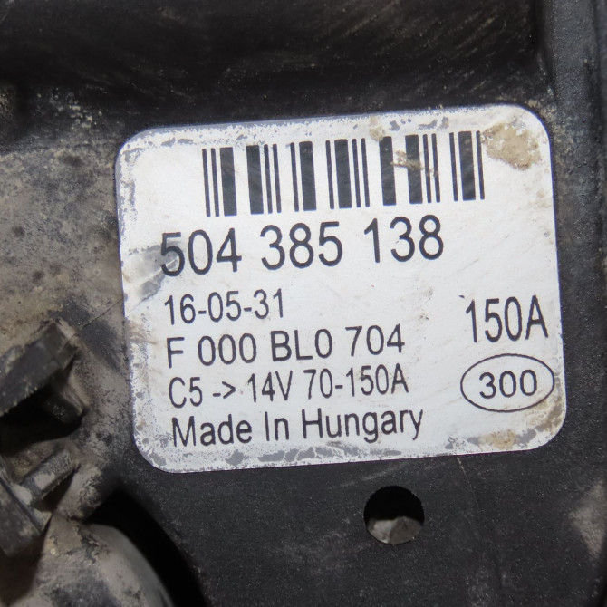 Alternateur occasion  Fiat DUCATO Camionnette (250_) 180 multijet 3,0 d (2011)   504385138  2