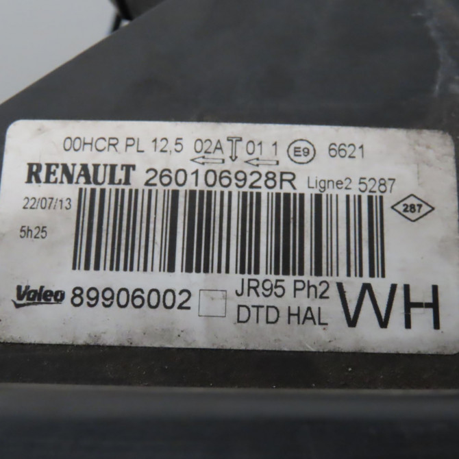 Phare droit occasion  Renault SCÉNIC III (JZ0/1_) 1.5 dci (2009) 5 portes   260106928R  2
