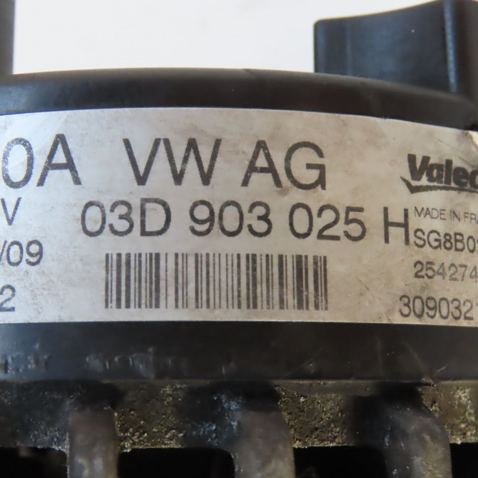 Alternateur occasion  Volkswagen vw FOX 3/5 portes (5Z1, 5Z3, 5Z4) 1.2 (2005-2011)   03D903025H  2
