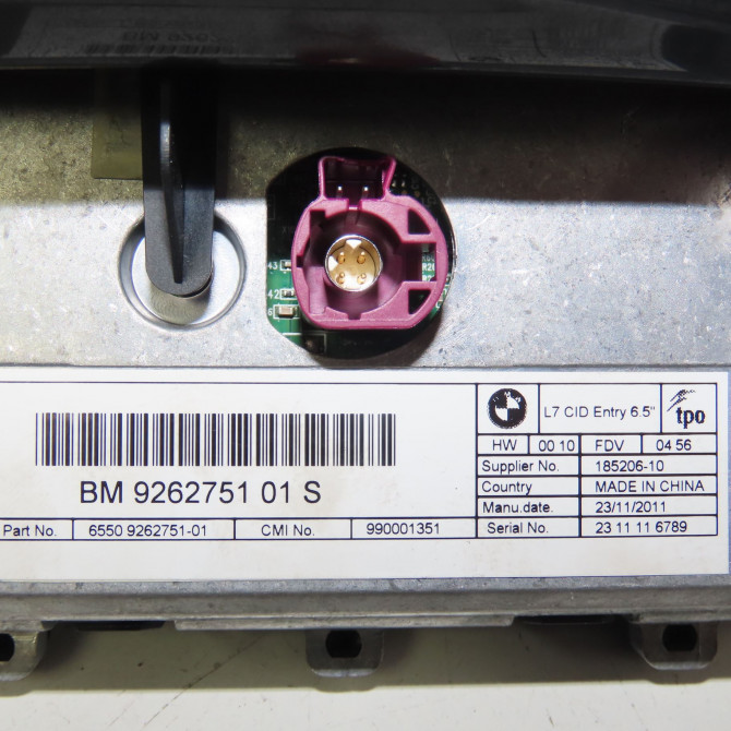 Afficheur digital occasion  Bmw 1 (F20) 118 d (2011-2015)   65509262751  3