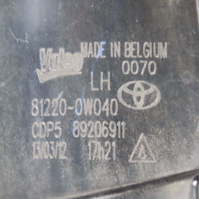 Phare antibrouillard avant gauche occasion  Toyota RAV 4 III (_A3_) 2.2 d (ala35_) (2008-2013)   812200W040  2