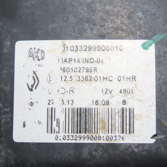 Phare droit occasion  Renault CLIO IV (BH_) 1.5 dci 90 (2012) 5 portes   260102796R  2