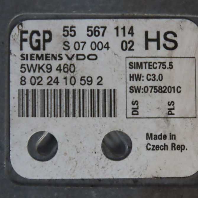 Calculateur moteur occasion  Opel ASTRA H TwinTop (A04) 1.6 (l67) (2006-2010)   55567114  1