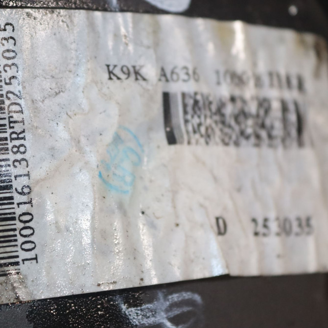 Moteur diesel occasion  Renault MEGANE III Grandtour (KZ0/1) 1.5 dci (kz09, kz0d, kz1g, kz29, kz14, kz1w, kz10, kz1f,... (2009) 5 portes   K9KA636  5