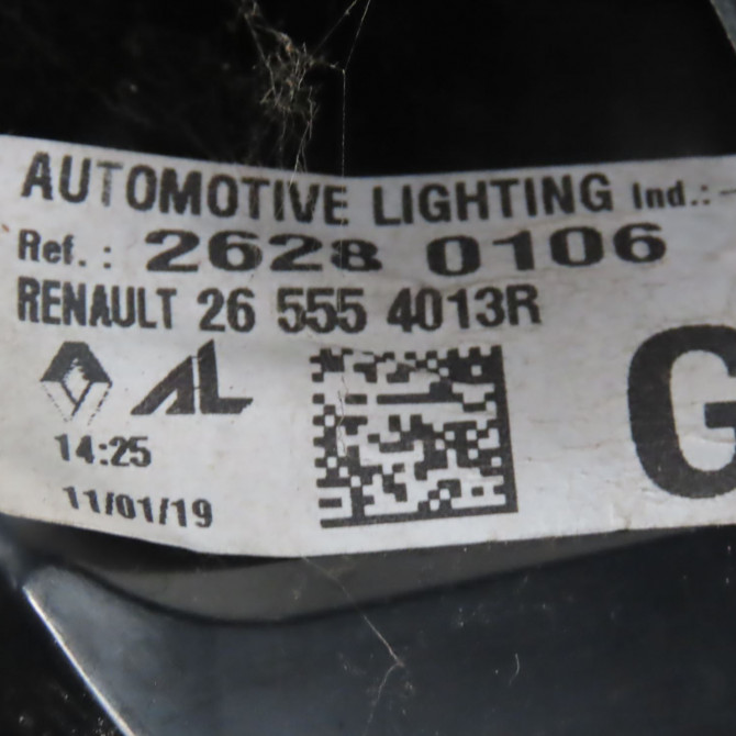 Feu arrière gauche occasion  Renault ZOE (BFM_) Zoe (2012)   265554013R  3
