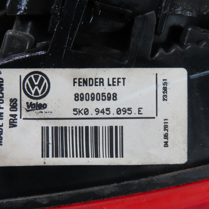 Feu arrière gauche occasion  Volkswagen vw GOLF VI (5K1) 1.6 tdi (2009-2012) 5 portes   5K0945095E  2